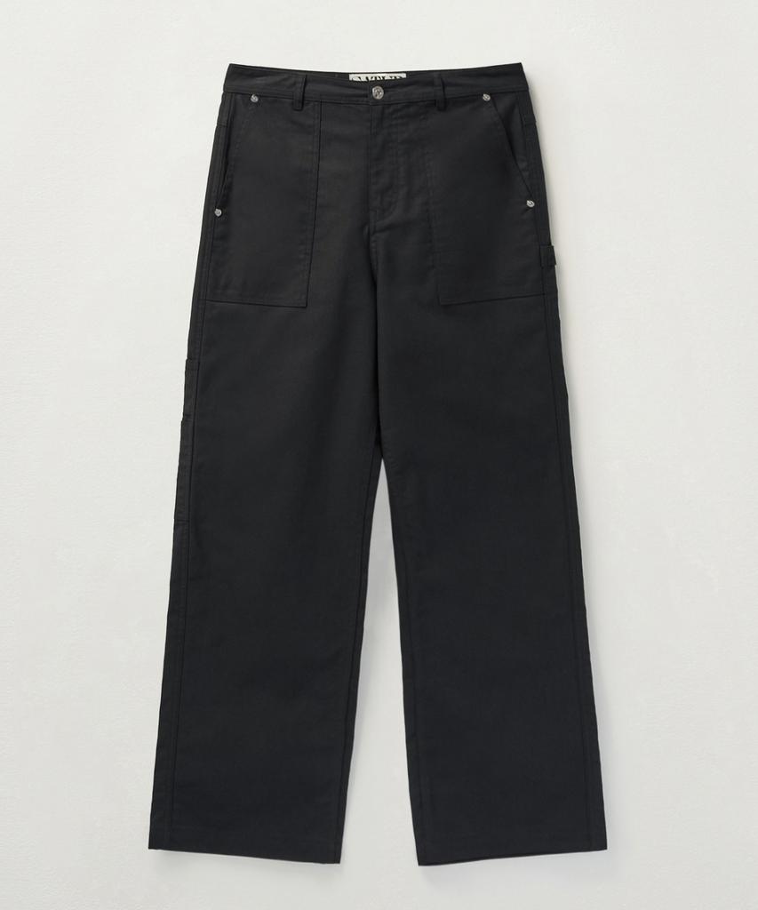 Seteo Cotton Carpenter Work Pants Black