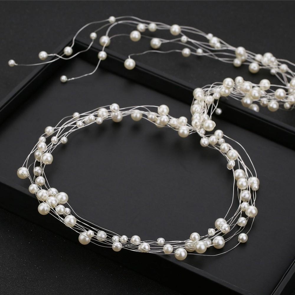 Handmade Fairy Hair Band Imitation Pearl Bridal Headdress Luxury Pearl Headdress Photoshoot