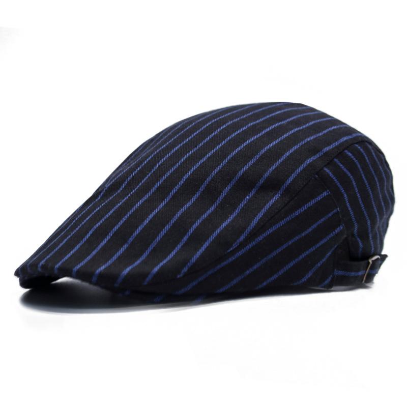 Cappello Bello Primavera Autunno Berretto a Righe Retrò Cappello con Visiera Uomo Donna Cappello in Avanti