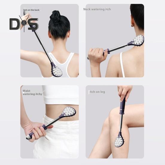 Portable Telescopic Back Scratcher Itchy Scratch Tool for Deep Tissue Massage Acupoint Massager with Magnetic Balls