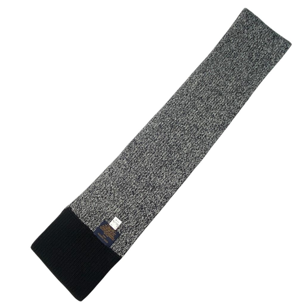 Used LOUIS VUITTONScarf Gray/Black / brown wool Women
