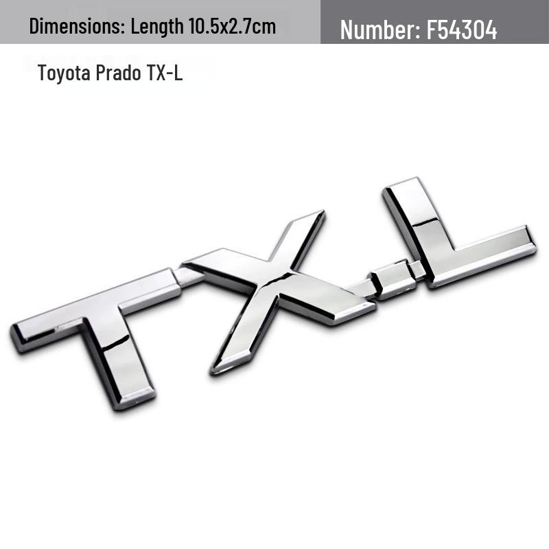 V6 Metal Emblem Sticker for Toyota Prado and Land Cruiser Tail