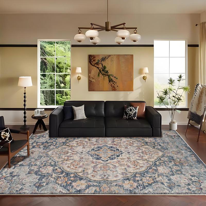 Bohemian Style Living Room Carpet Vintage Sofa Bedroom Bedside Carpet Floor Mat