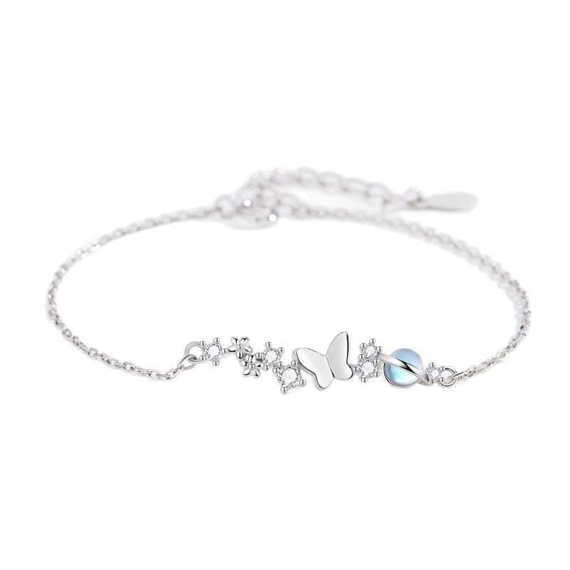 Moonstone Butterfly Bracelet Women Dreamy Planet Sweet Hand Jewelry