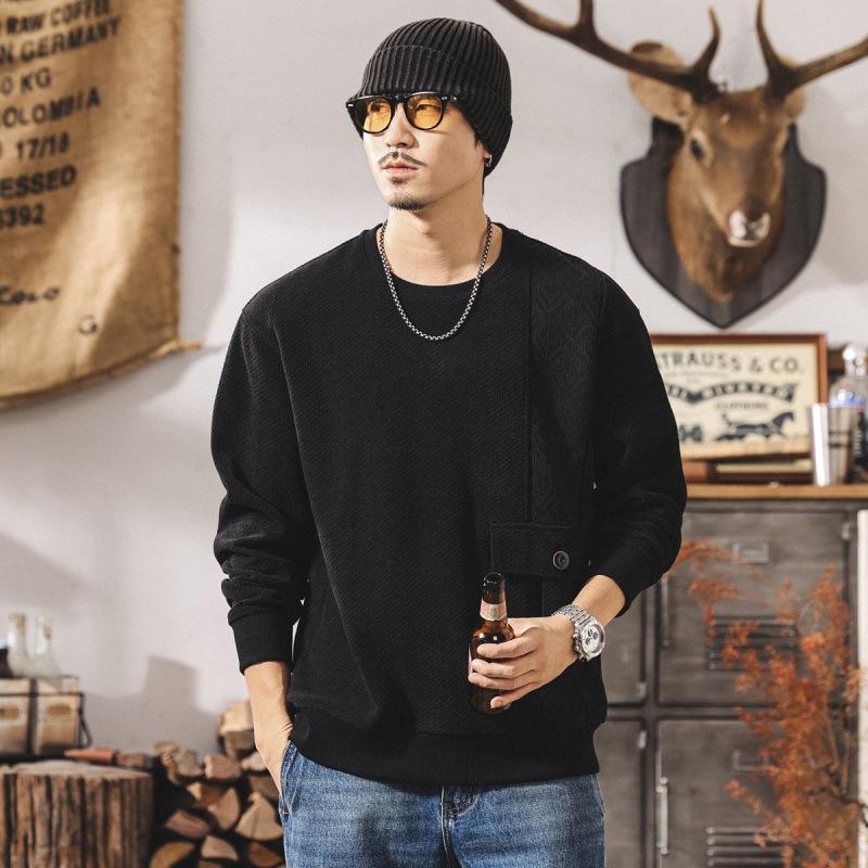 

Men s Trendy Retro Jacquard Knit Hoodie - 360g Heavyweight, 2025 Autumn Style, Thick and Loose Fit. 5XL (110-120 kg)