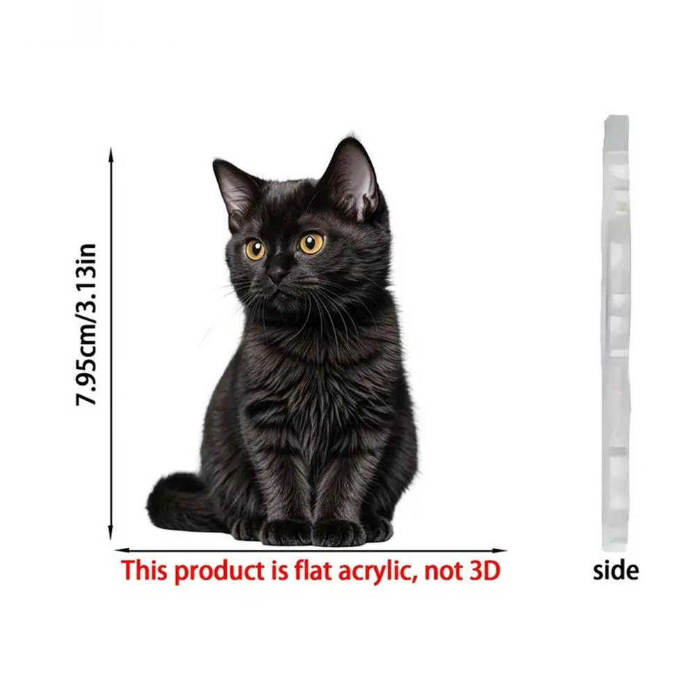 2025 Weihnachts-Kugel-Katzen-Ornament 2D Acryl Lustige Katzen-Ornamente Weihnachtsbaum Katze Hängende Dekorationen Haus Party Weihnachten Deko