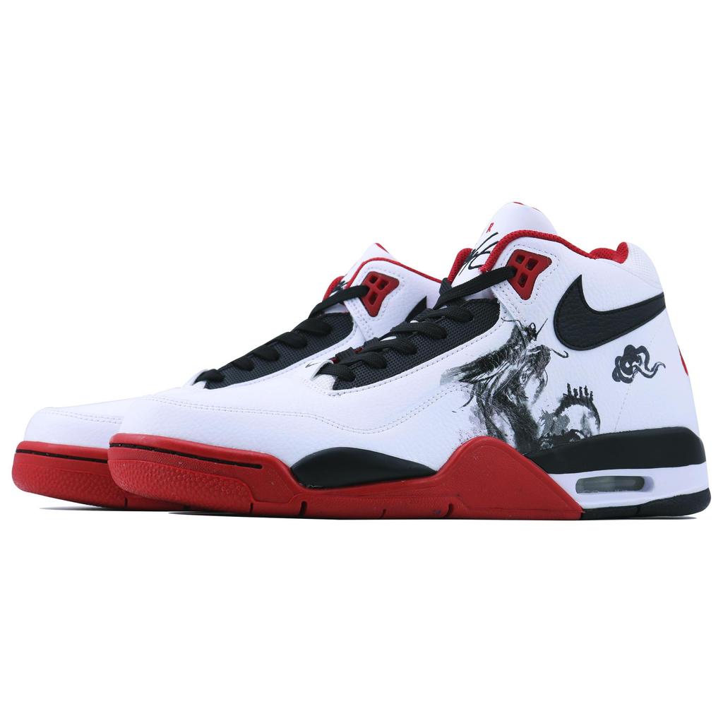 Nike Flight Legacy Kotníkové Vintage Basketbalové Boty Unisex Červená Bílá Černá BQ4212-100(Tým168-)