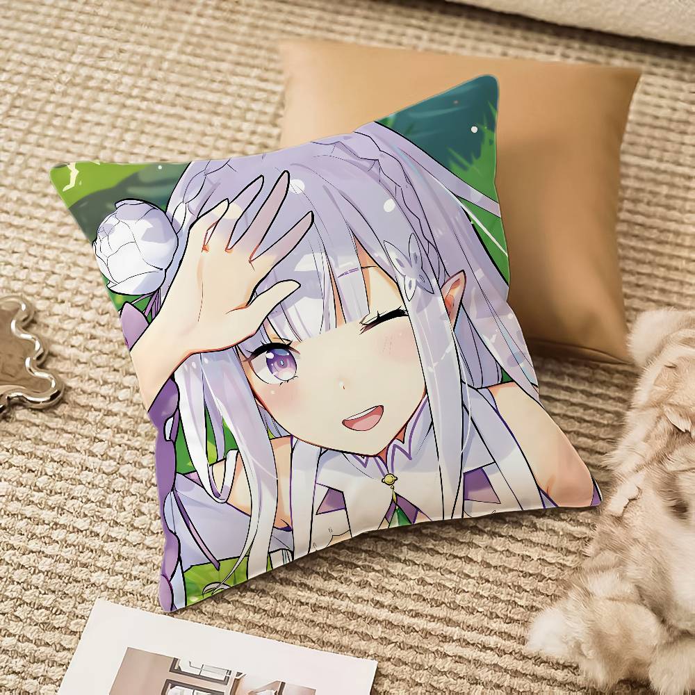 R-reLife Anime different world zero Rem Pillow Case Anti-dustmite Invisible zipper Sofa Bed