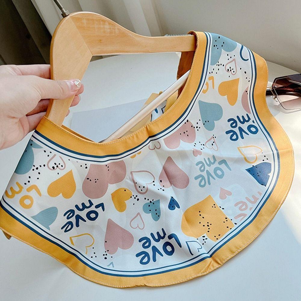 Scarf Accessories Bow Small Shawls Printed Scarf Female Shawl Korean Style Scarves Silk Scarf