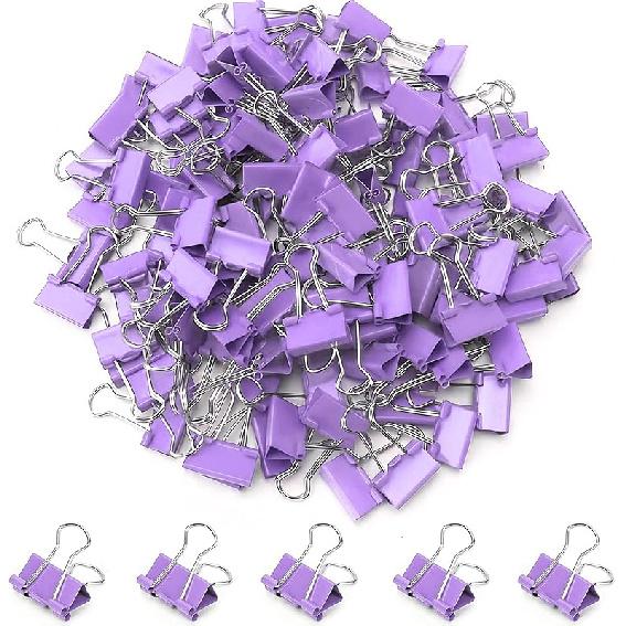 100 Pack Mini Gold Binder Clips 5/8 Inch (15 mm), Colored Little Paper Clamps, Small Tiny Micro Size Paper Clips for Office Home School Business 0.6"