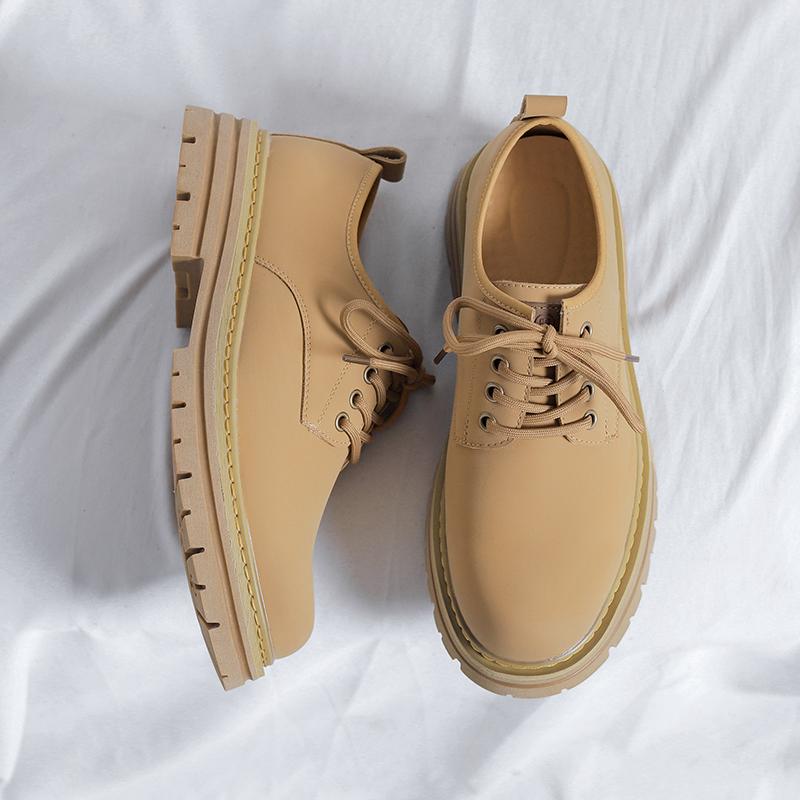 British Style Fashionable Work Shoes Men's Genuine Leather Shoes Thick Soles Wear-resistant Men's Oxford Shoes Elevated Design