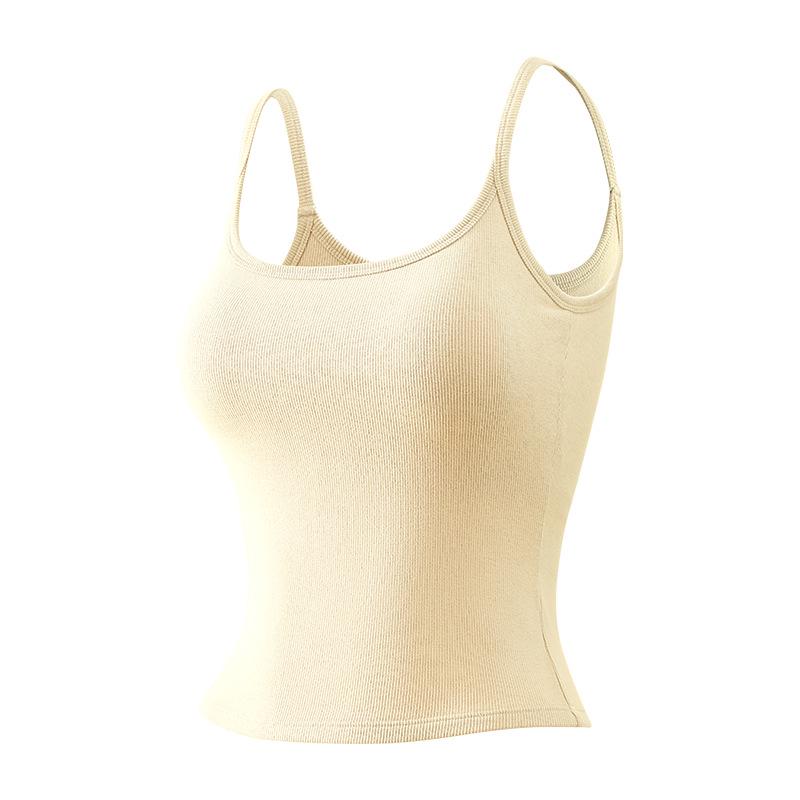 Women's Sling Vest with Chest Pads - Versatile One-Piece Bra Top