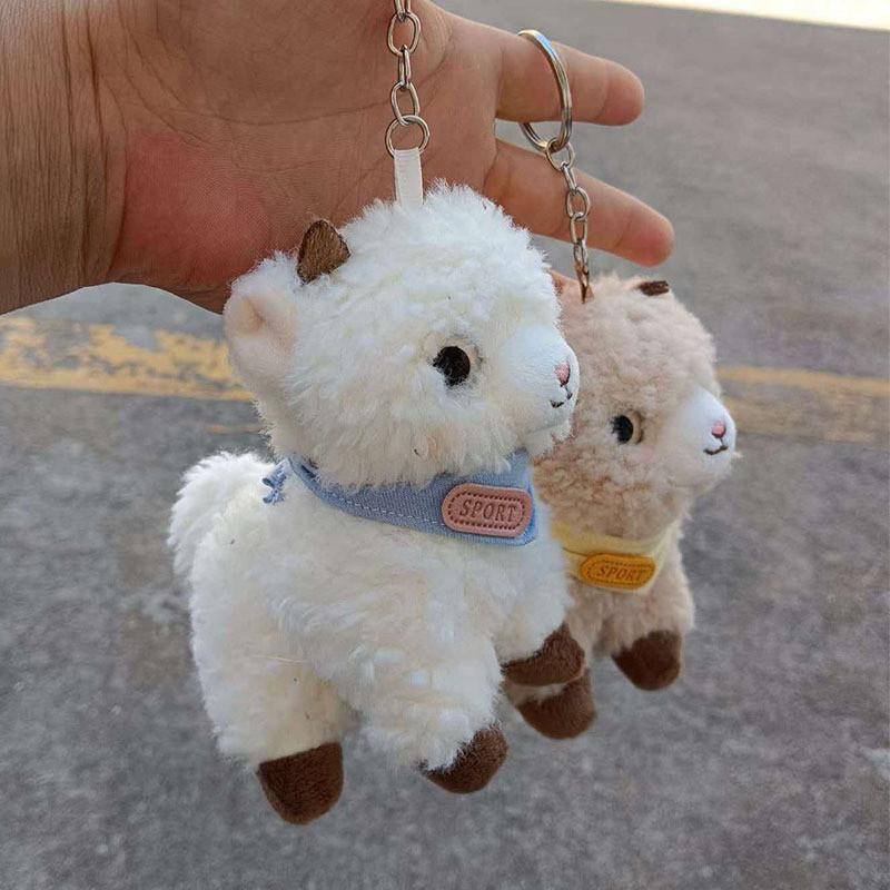 Portachiavi Alpaca di Peluche Giocattolo Animale Carino Per Bambini e Adulti