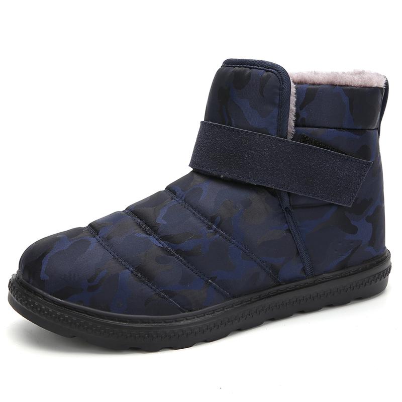 36~47 Mens Women Waterproof Winter Warm Plush Platform Snow Ankle Boots Outdoor Sneakers Male Rubber Boots Work Shoes Footwear