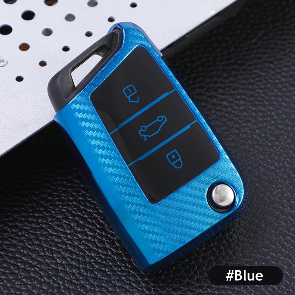Husa pentru chei auto din filtru de carbon Tpu pentru VW Volkswagen Golf 7 MK7 Tiguan MK2 pentru SEAT Ateca Leon FR 2 Ibiza pentru Skoda Octavia