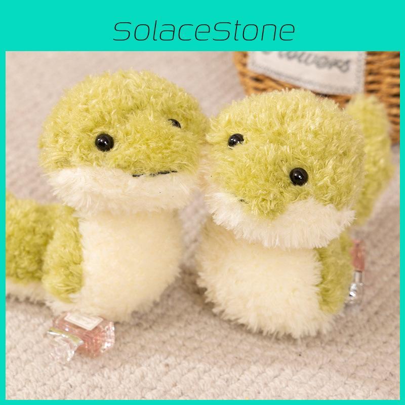 Adorable Green Snake Plush Toy Soft Stuffed Doll Cuddly Animal For Kids Gifts