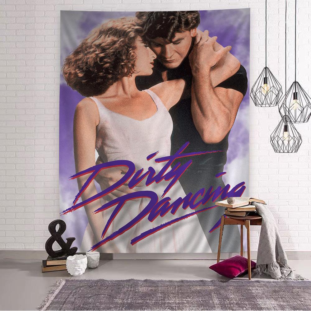 Klassischer Film Dirty Dancing Cartoon Wandteppich Kunst Science-Fiction-Zimmer Heimdekoration Wandbehang Heimdekoration