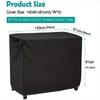 Multi-Size Optional Black Silver Outdoor Patio Dustproof Sun Protection Durable Black Fabric Keyboard Outdoor Cart Dustproof Table Cover