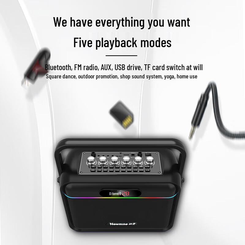 Newsmy K112 Portable KTV & Live Broadcast Speaker with Sound Card