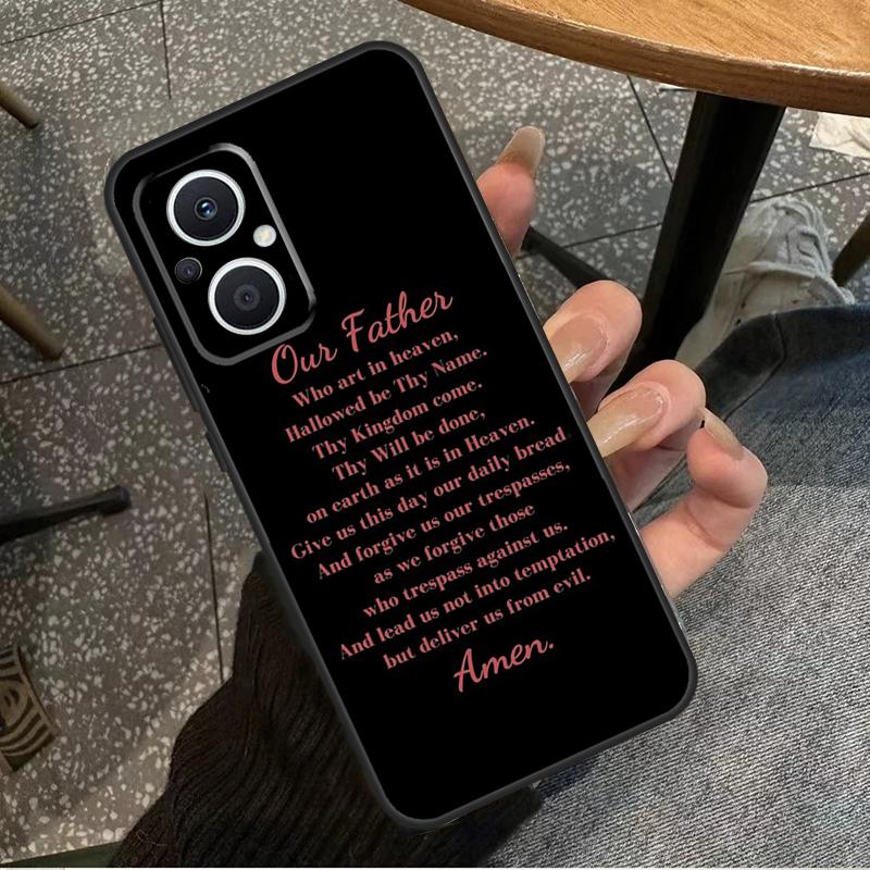 Christianity Lord Prayer For OPPO Reno 14 13 12 11 10 Pro 8T 11F 12F 13F 14F 7 8 Lite OPPO Find X8 X6 X5 X9 Pro Case