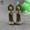 Antique Copper Buddha Statue Home Decor Accessories for Living Room Small Ornaments Retro Brass Office Desk Miniature Figurines
