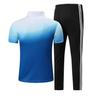 Men's and Women's Team Sports Casual Wear Set: Short Sleeve Top & Long Pants for Couples, Coaches, Group Exercise, and Square Dance.