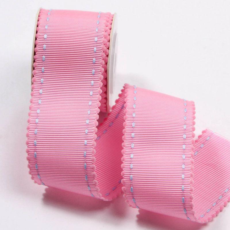 5 Yards Punkt-Ripsband Macaron-Farben Spitze für DIY Haarschleifen Hutdekoration Bastelbedarf Kleidung Nähen Geschenkverpackung