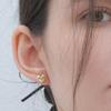 Halden Simple Heart Earrings 8mm (E019_gold)