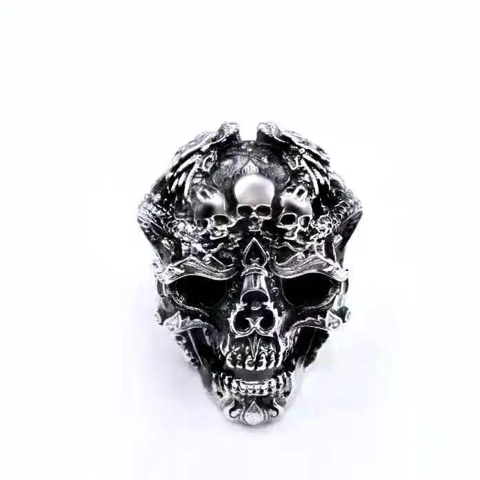Best Sellers! Rock Gothic Skull Head Ring, Male Gift