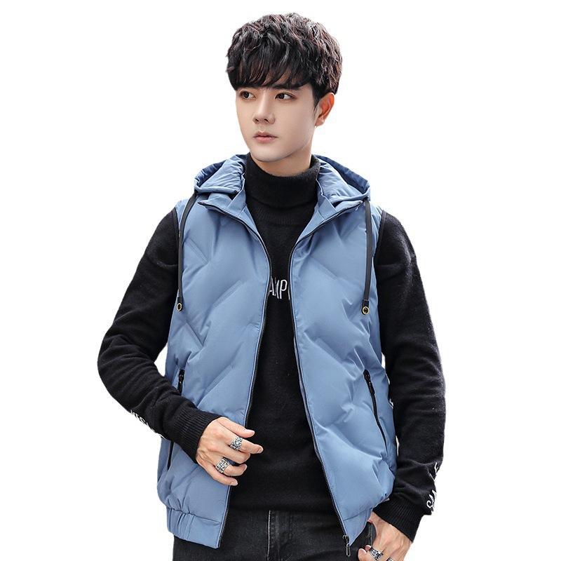 

Осенне-зимний мужской жилет с капюшоном, повседневная короткая куртка, мужской жилет XXXL