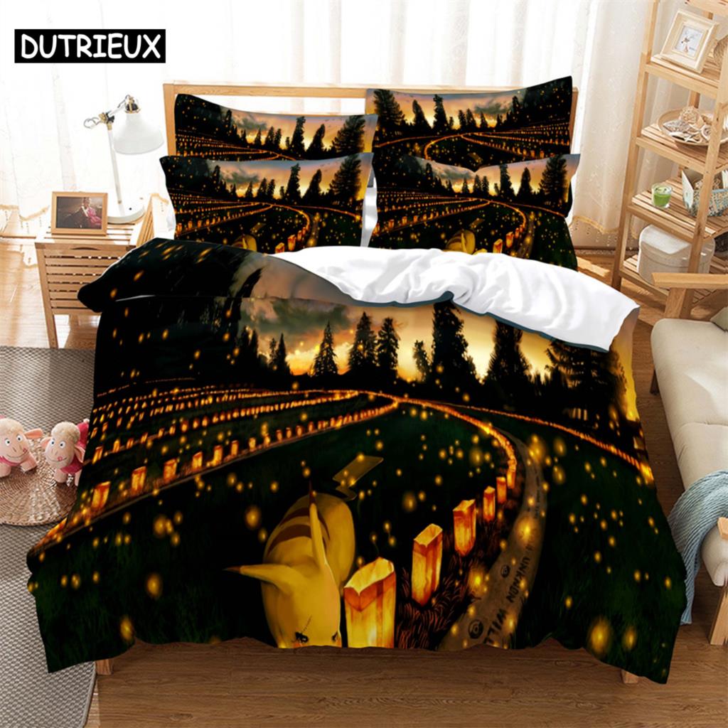 

Trees Bedding 3-piece Digital Printing Cartoon Plain Weave Craft For North America And Europe Bedding Set Queen (135x200cm)&set