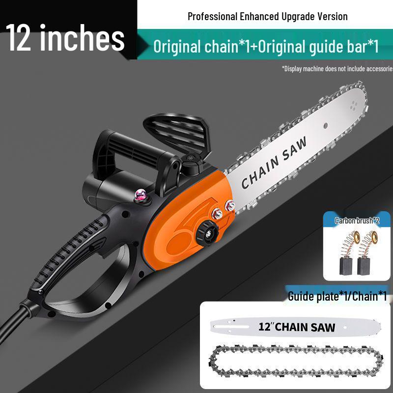 16-Inch Corded Electric Chainsaw: Handheld, Large Capacity for Household and Outdoor Use