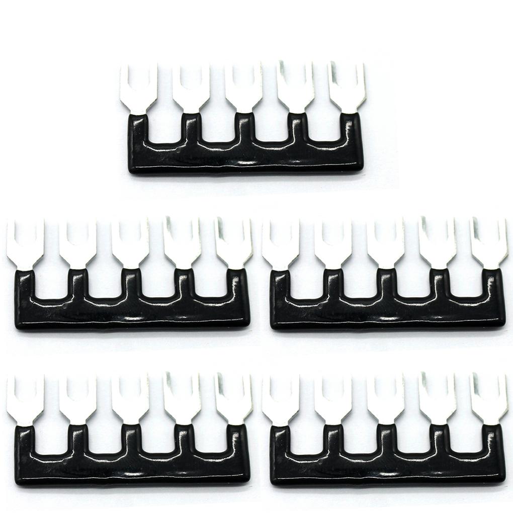 5pcs 600V 15A Dual Rows 5P Barrier Screw Terminal Rows 5P Barrier Block Fork Type 400V 15A 5P Terminal Strip