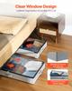 VEVOR Under Bed Storage with Clear Lids, 850 x 430 x 120 mm, 45L Large Underbed Clothes Storage Containers