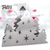 Kitchen Counter Napkin Rack Christmas Tree Holder, Stainless Steel Vertical Paper Towel Stand, Dinner Table Settings Decorative Dispenser for Holiday