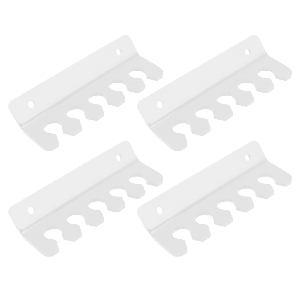 4 Pcs Cable Holder Clip 5 Slots Acrylic Phone Tablet Charging Cord Management Organizer for Desk Wall Transparent