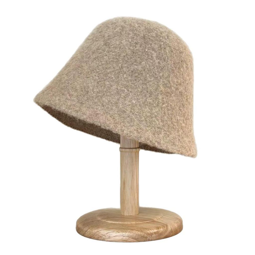 Women's High-End Warm Bucket Hat: Windproof, Cold-Proof, Solid Color, Face-Covering for Autumn/Winter