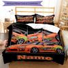 3pcs Custom Name Racing Bedding Set Duvet Cover Closure Includes 1 Duvet Cover & 2 Pillowcases, Soft and Comfortable for All Seasons.