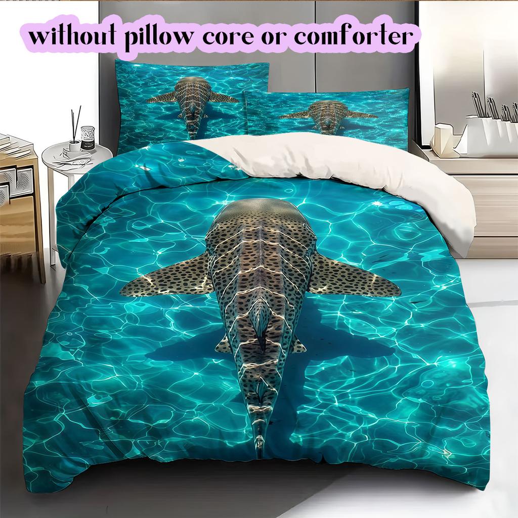Seawater marine organisms Pattern Bedding,Quilt Set Quilt Cover Pillowcase Home Birthday Gift (1*duvet cover+2*pillowcase,without core)