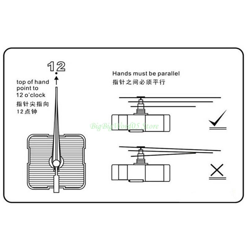 24TE Silent Clock Movement Mechanism Hands Motor for DIY Replacement Repair Fit Dials 40cm Diameter