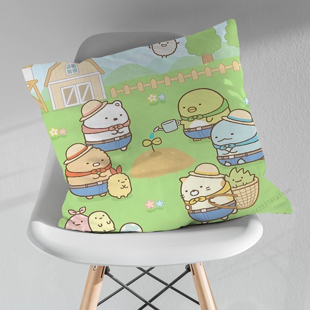 Cute Art SSumikko GGurashi Pillow Case For 30x30cm45x45cm55x55cm For Home Bedroom Decoration And Protector