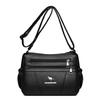 Borsa da donna in morbida pelle, grande capacità, borsa per mamma di mezza età, borsa a tracolla multistrato, borsa per cellulare, piccola borsa quadrata