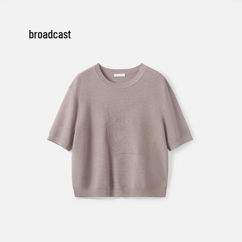 Broadcast Women's Round Neck Short Sleeve Knit Top