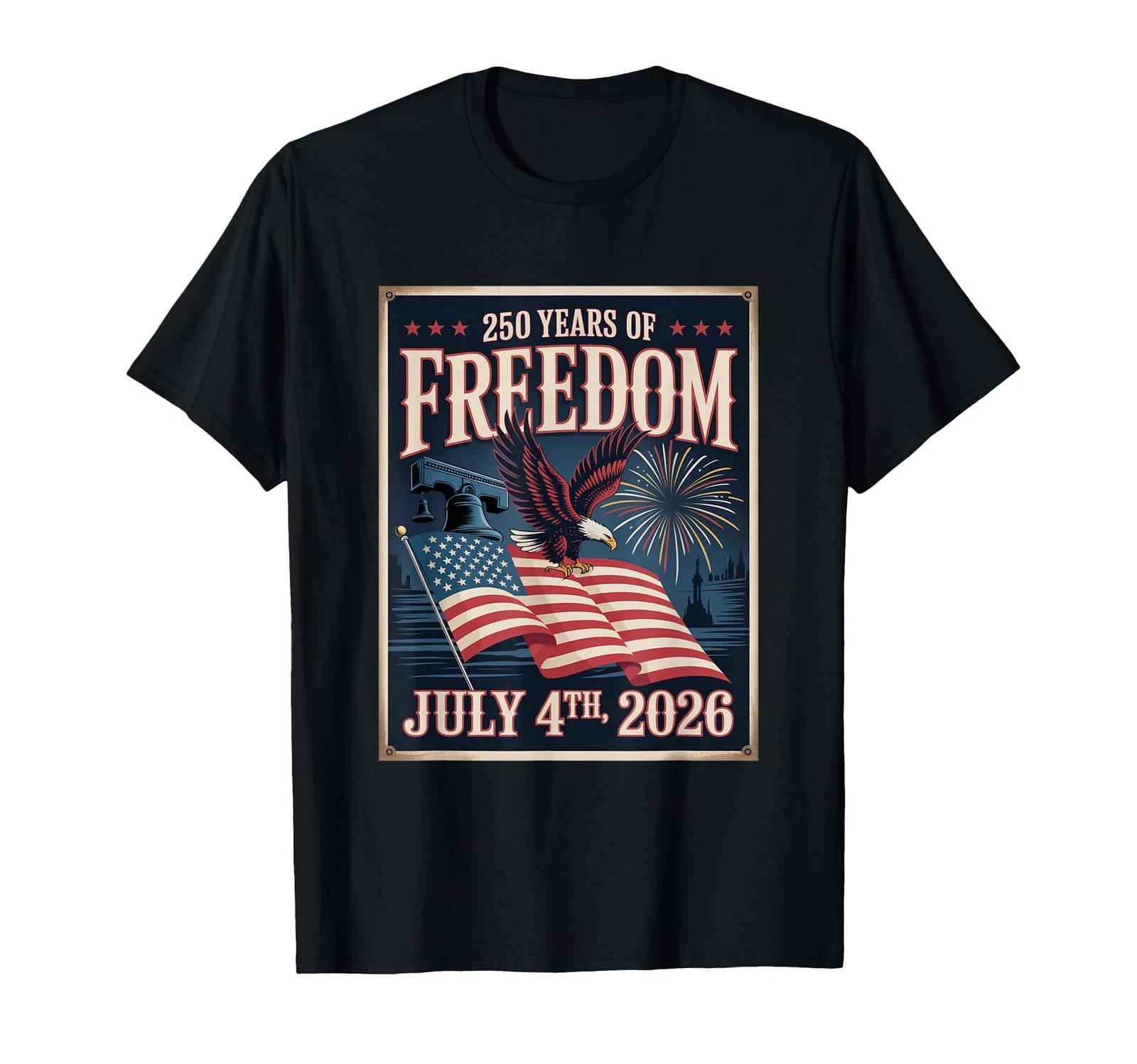 250 Years of Freedom, God Bless America T-Shirt M