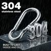 50Pcs Carabiner Clip Mini Metal Carabiner Clip 304 Stainless Steel Spring Snap Carabiner M5 Quick Link Lock Ring Buckle Keychain