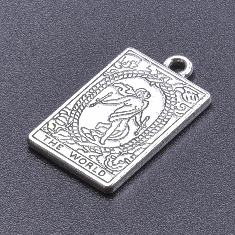12pcs/Lot Tarot Charm Bulk Pendants For Jewelry Making Supplies The Lovers/Wheel Of Fortune/Star/Moon/Word Charm DIY Accessories