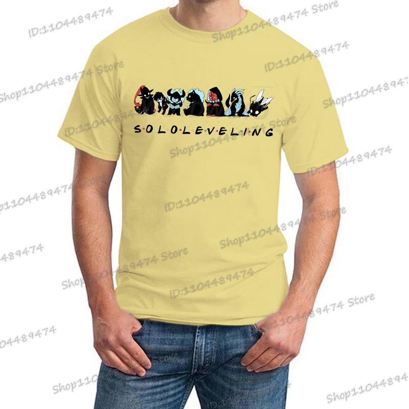 Anime Print Solo Leveling T-shirt Unisex Casual Loose Cool Manga Y2K Tops Sung Jin-Woo Graphic Men Women Funny Fashion Clothes