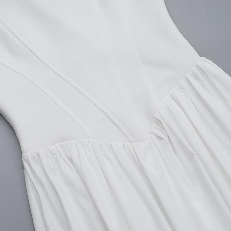 Vestido de outono europeu e americano para mulher, temperamento elegante, corte justo, cor sólida, linha A, comprimento [especificar comprimento, por exemplo, até ao joelho, longo]