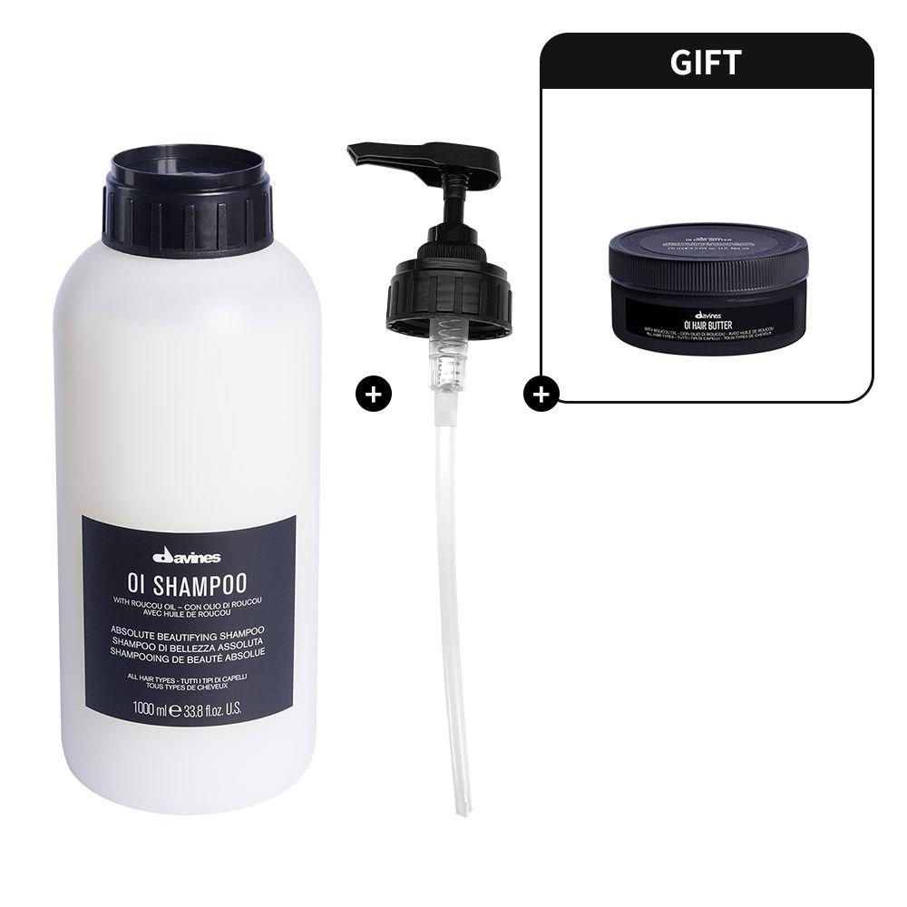 OI Shampoo 1000ml + Hair Butter 75ml Gift