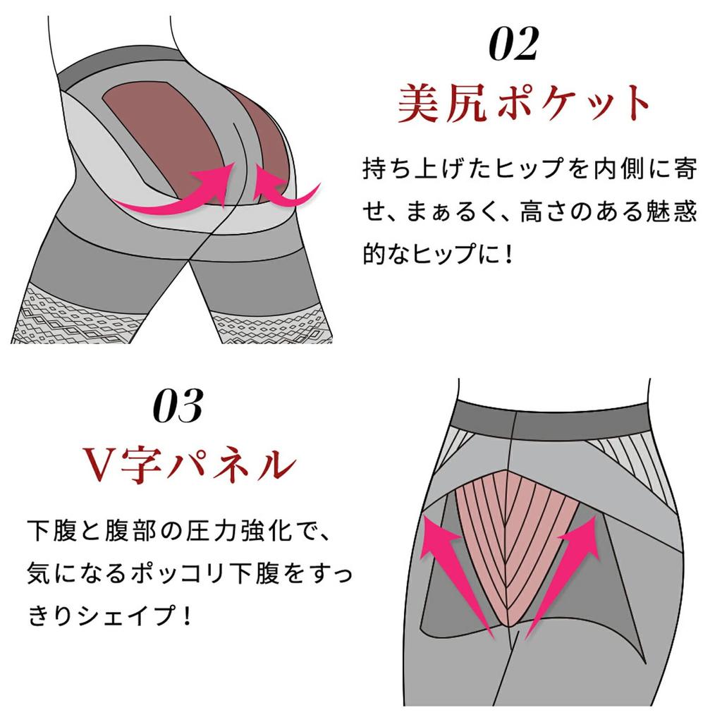 ENYA-KARIN Girdle Shorts, Italian Cute, Half Length, Beige, Size S